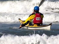 Kayaker John braves hazardous sea for son’s sake