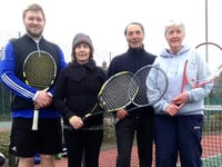 Alison and Gian win Minehead Tennis Club doubles