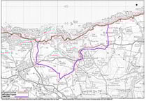 Alternative route after rock fall closes path