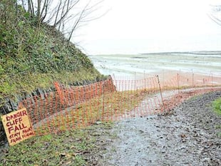 ‘Sheer luck no-one was there’ when cliffside fell