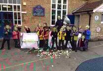 Pupils get rubbish sorted