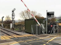 Storm wrecks new rail crossing