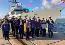 Scouts get aboard naval warship