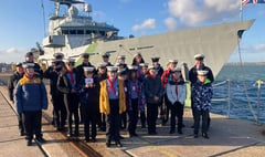 Scouts get aboard naval warship