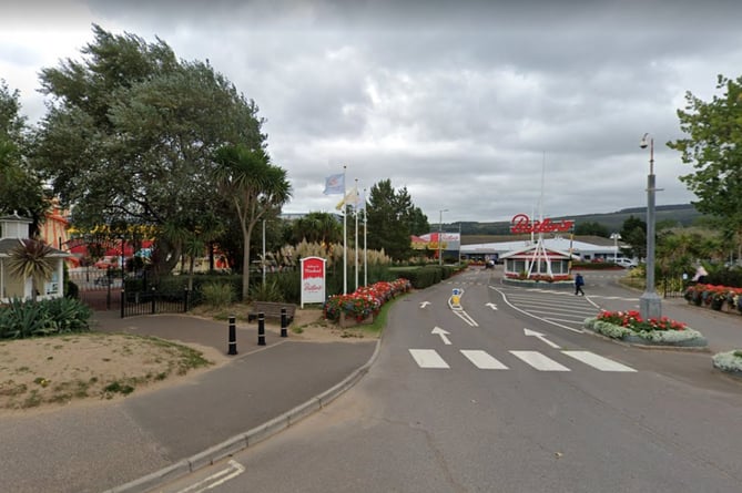 Entrance to the Butlin’s Holiday Resort on Warren Road in Minehead