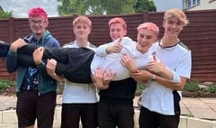 Watchet boy and classmates dye hair pink for cancer charity