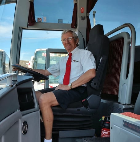 Ray Waterman coach driver retires