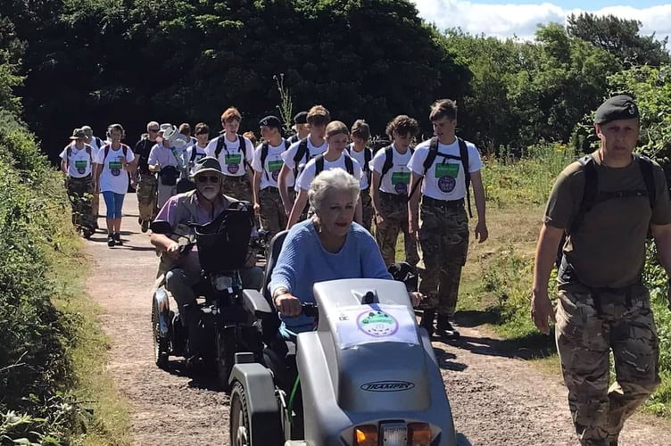 Lord Lieutenant of Somerset wheelchair marathon