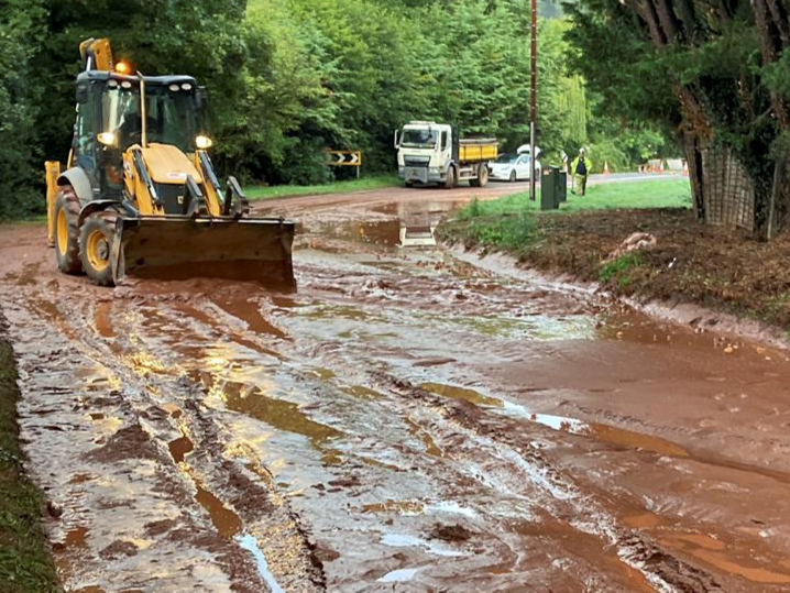 Farmer faces £40k costs for mudslides which twice  closed a major West Somerset road
