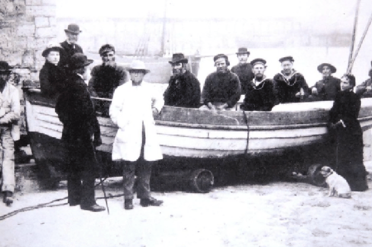 Watchet Hobblers with their boat