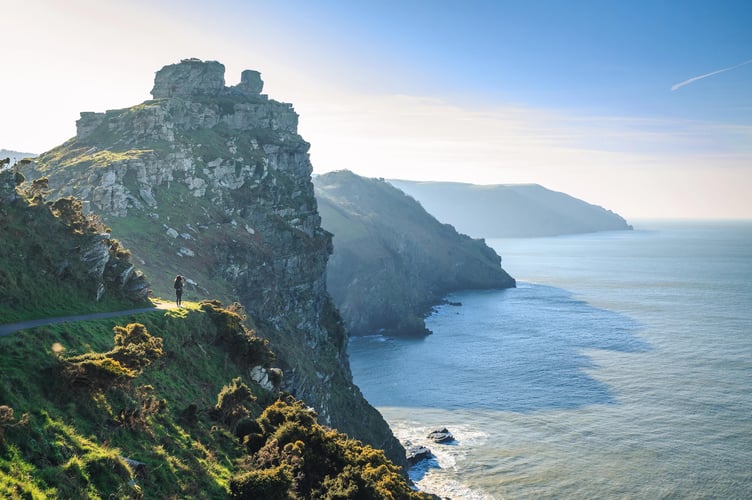 Exmoor coast path coastal path Vally of the Rocks