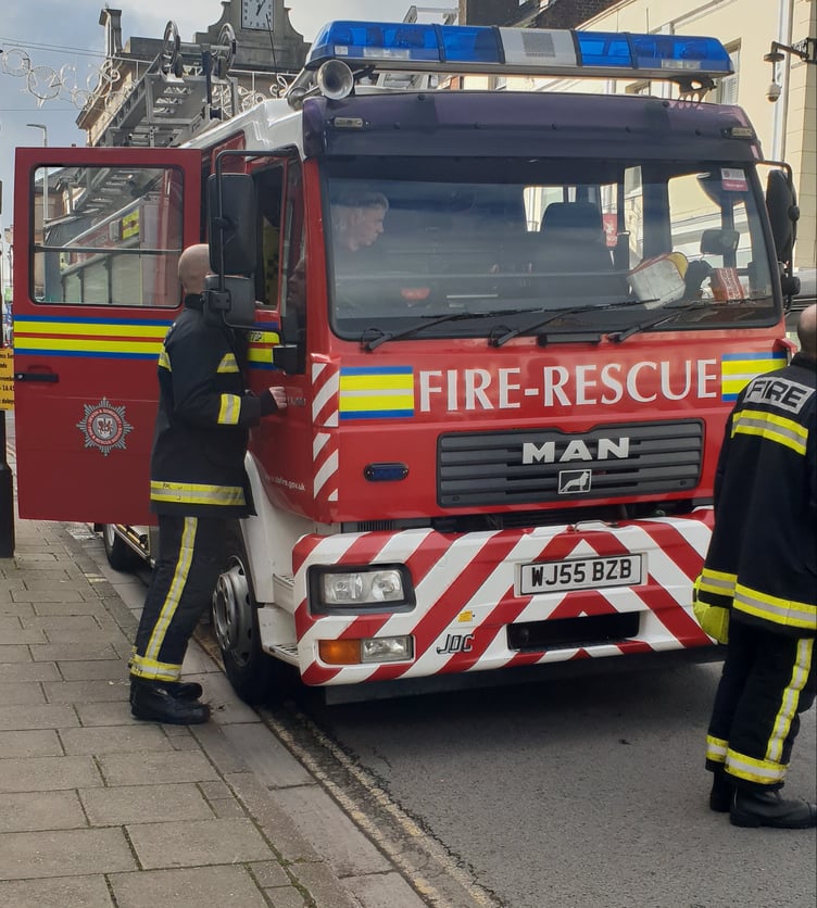 Fire firefighters Minehead Williton Boxing Day blaze