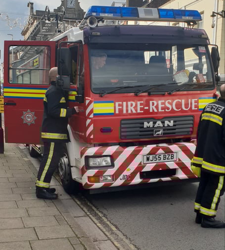 Fire firefighters Minehead Williton Boxing Day blaze