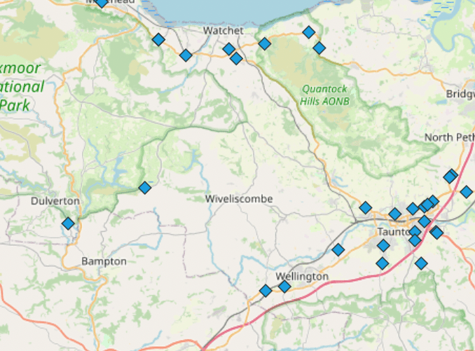 Mobile speed camera locations in Somerset