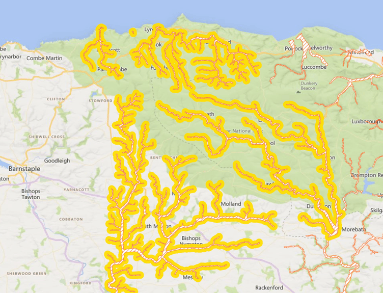 Environment Agency Flood Alert for Exmoor Rivers