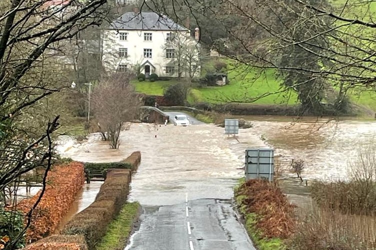Flooding at Jury Hill, Dulverton