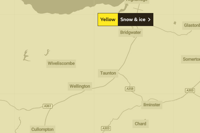 Snow and ice warning for Somerset