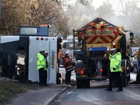 In pictures: the Somerset double-decker crash