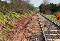 Work starts to repair landslip alongside West Somerset Railway