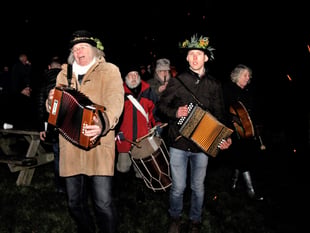 Dunster and Carhampton Wassail toast a bumper apple crop 