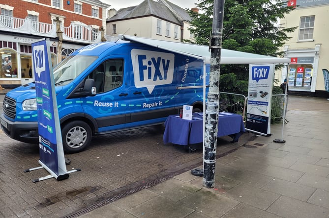 The Fixy van pictured on Wellington High Street
