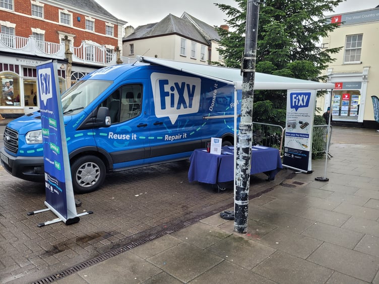 The Fixy van pictured on Wellington High Street