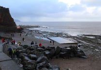 Volunteers brave wind and rain to clean up the coast at Watchet