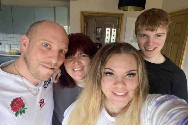 Bethany Branson with her family