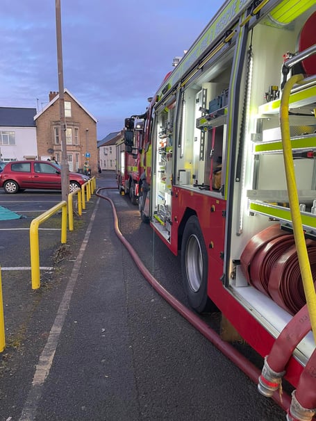 Firefighters from Wellington attended the blaze in Taunton