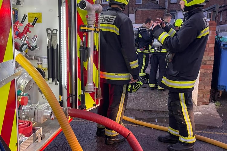 Firefighters from Wellington attended the blaze in Taunton