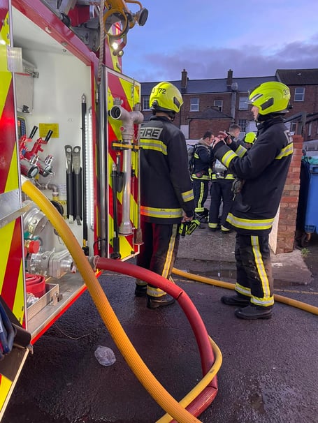 Firefighters from Wellington attended the blaze in Taunton