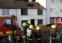 Major fire in town's historic quarter