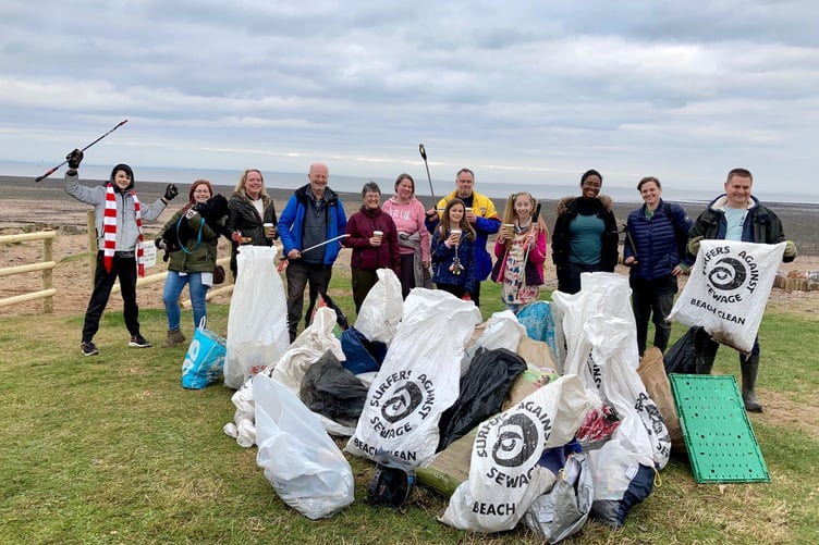 Litter pick volunteers in West Somerset