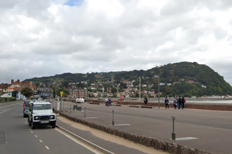 North Hill in Minehead, seen from Warren Road