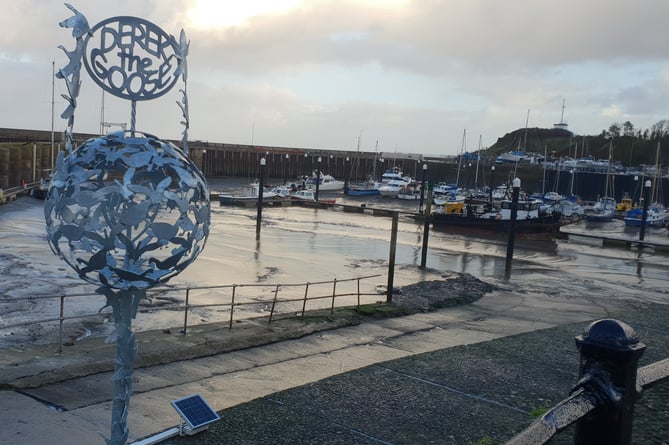 Watchet Derek the Goose sculpture SWT planning harbour marina