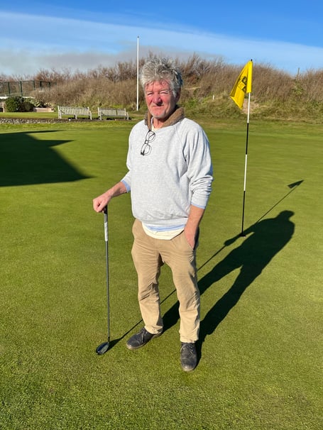 Nigel Moore, who achieved a hole in one on the 14th