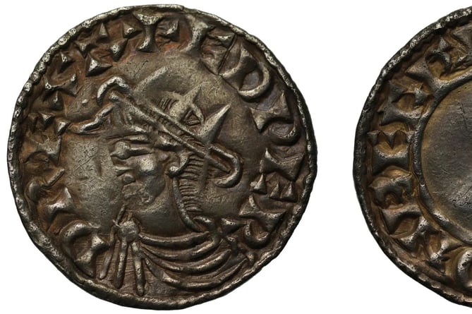 A coin minted under the reign of Edward the Confessor in Watchet 