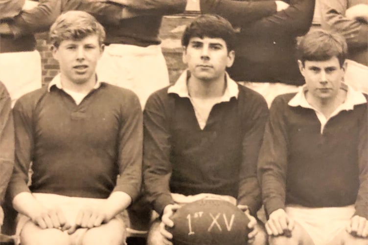 Alan Woollam as captain of the 1st 15 at Wymondham College