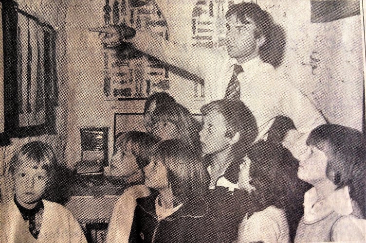 Alan Woollam pictured in the Free Press in a classroom in 1979