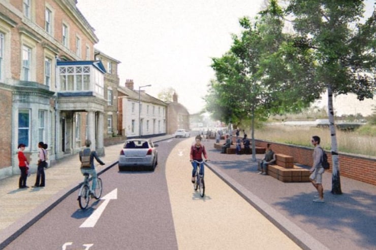 Artist's impression of the Salmon Parade section of the Celebration Mile in Bridgwater