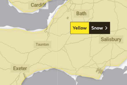 Weather warning for snow