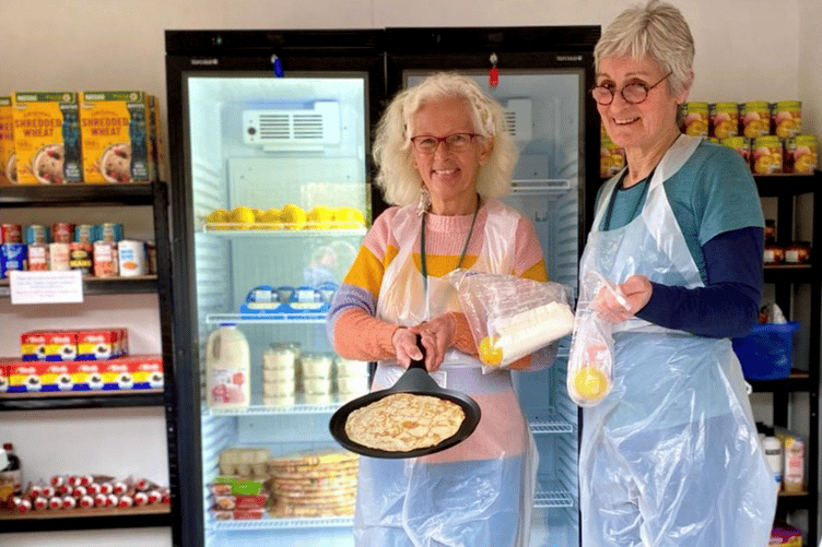 West Somerset Food Cupboard gantry volunteers food parcels Minehead