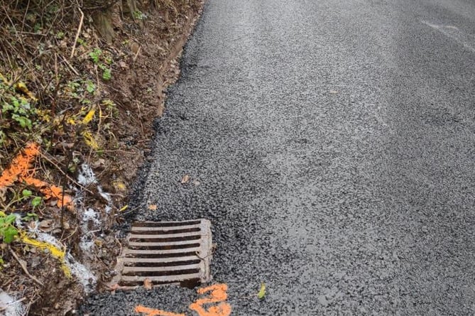 A39 Minehead Selworthy gully resurfacing county council highways