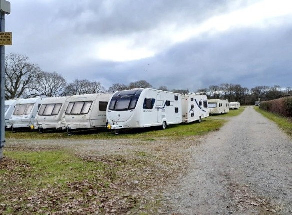 Caravans on the Mill Farm Camping and Caravan Site in Fiddington 
