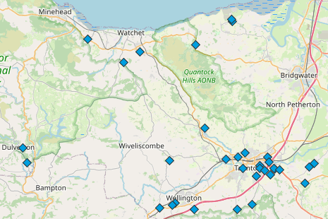 There are 29 mobile speed cameras deployed across West Somerset and Wellington this week