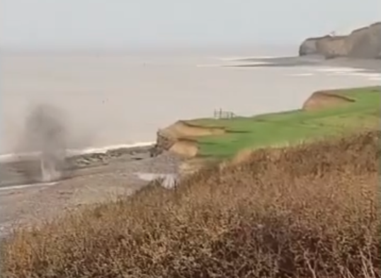 Bomb disposal at Kilve Beach