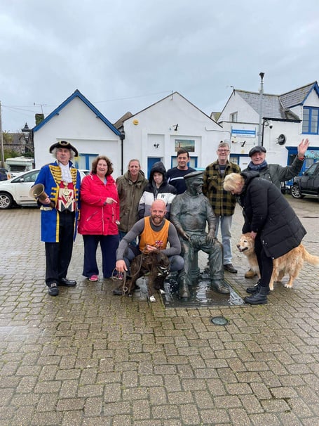 Tim Jones RNLI coastal walker charity Watchet Monty
