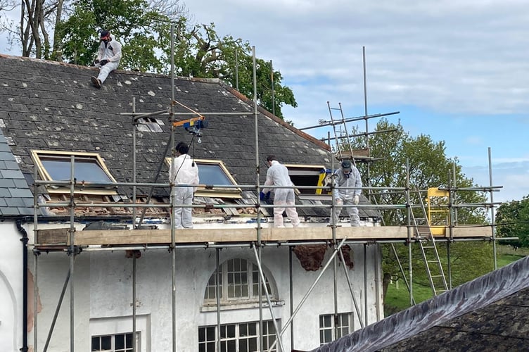 Work on restoring the buildings