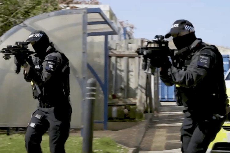 (Illustrative) Armed officers assisted with an arrest at McDonalds Wellington in the early hours of Sunday morning