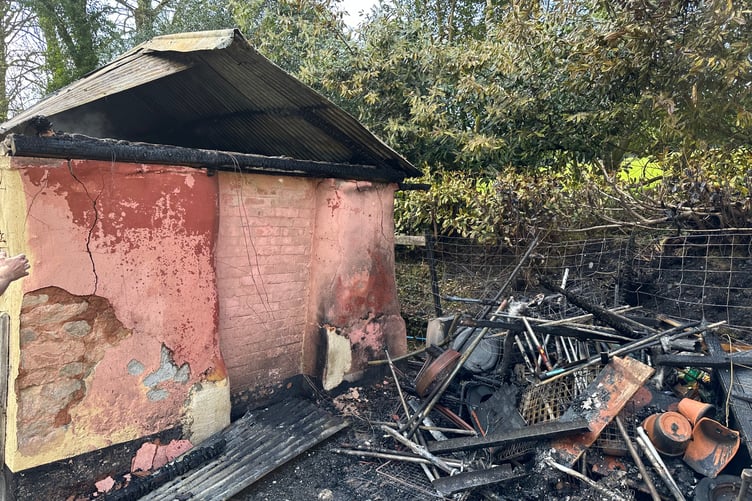 The fire caused 'severe damage' to the outbuildings